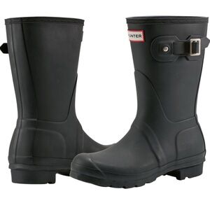 Hunter Women’s Original Short Black‎ Rain Boots NEW Size 7